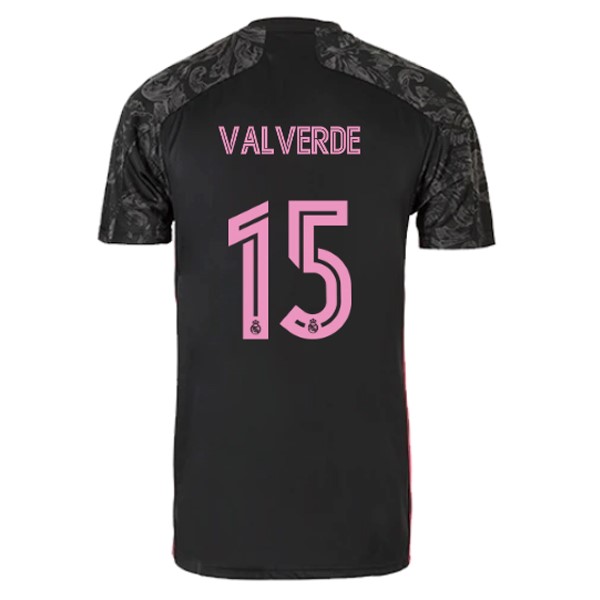 Camiseta Real Madrid Replica Tercera Ropa NO.15 Valverde 2020/21 Negro